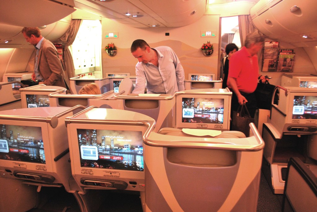 Classe executiva do A380 da Emirates